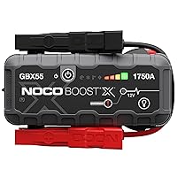 NOCO Boost X GBX55 1750A 12V UltraSafe Portable Lithium Jump Starter, Car Battery Booster Pack, USB-C Powerbank Charger, and Jumper Cables for up to 7.5-Liter Gas and 5.0-Liter Diesel Engines