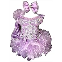 Toddler Girls Cupcake Pageant Dress Infant Girls Birthday Party Ball Gown