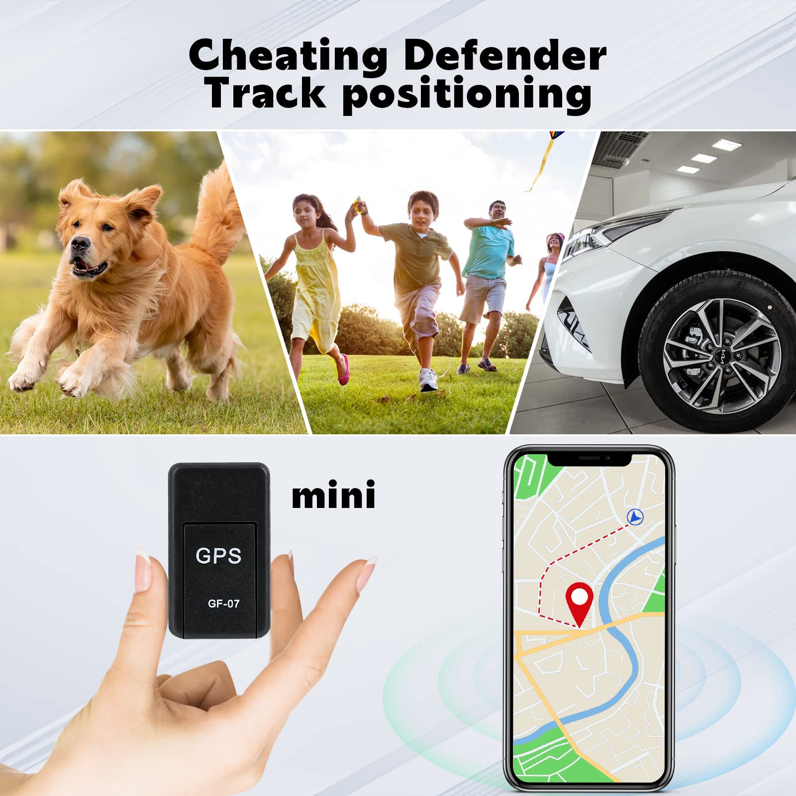 GPS Tracker for Vehicles - Magnetic Mini GPS Real time Car Locator Weatherproof Magnetic Case, Long Standby GSM SIM GPS Tracker for Vehicles Cars Trucks Loved Ones Asset Tracker