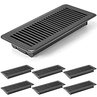 4x12 Inches Floor Vent Covers Heavy Duty Floor Register Easy Installation Metal Heat Vent Covers with Rust Proof Finish for Home Floor(Gray, 6 Pcs)