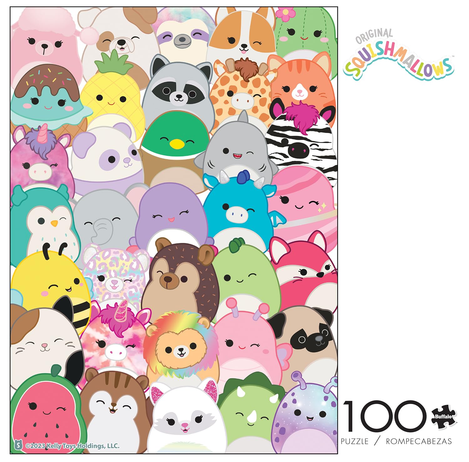 Buffalo Games - Squishmallows - Buddies - 100 Piece Jigsaw Puzzle for Families Kids Puzzle Perfect for Game Nights - Finished Size 15.00 x 11.00