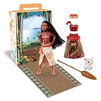 Disney Store Official Moana Story Doll, Moana, 11 Inches, Fully Posable Toy in Glittering Outfit - Suitable for Ages 3+ Toy Figure, Gifts for Girls, New for 2023?