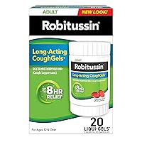 Robitussin 8 Hour Liqui-gels Cough, Adult Formula - 20 count Liqui-Gels