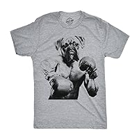 Mens Boxer Boxing Tshirt Funny Fitness Workout Puppy Dog Tee for Guys