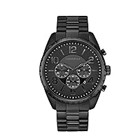 Caravelle by Bulova Men's Sport Chronograph Quartz Black Ion Plated Stainless Steel Watch, Black Dial Style: 45B150