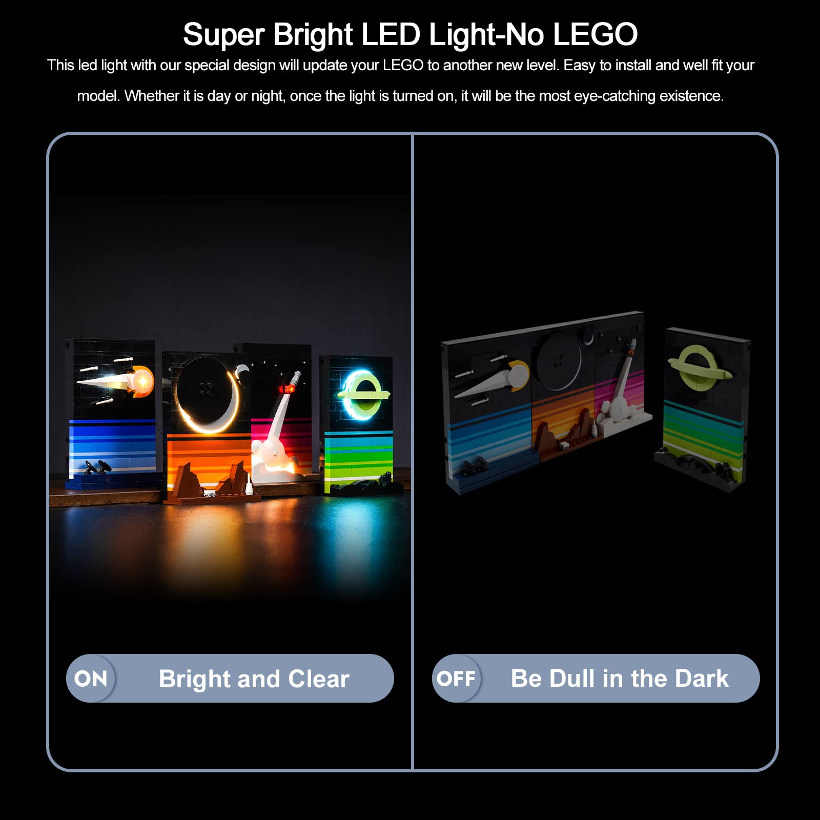 BrickBling LED Lights for Lego Tales of The Space Age, Creative Light Kit Compatible with Lego 21340 (Lights Only, No Model)