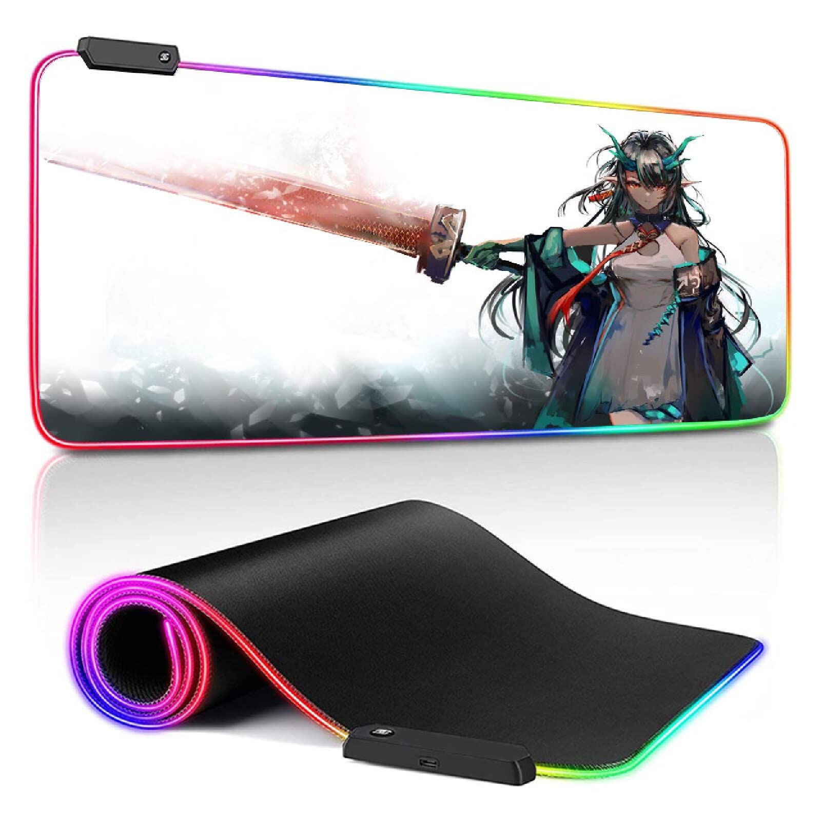 Mouse Pads Anime Demon Slayer, RGB Gaming Mouse Mat Oversized XXL Extended  LED Glowing Mouse Pad for Desktop,PC,Laptop,Desk 39.4x19.7 in in Dubai -  UAE | Whizz Gaming Mice