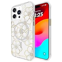 Case-Mate iPhone 15 Pro Max Case - Floral Gems [12ft Drop Protection] [Compatible with MagSafe] Magnetic Cover with Sparkly Rhinestones for iPhone 15 Pro Max 6.7