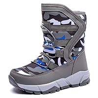 BODATU Boys Snow Boots Outdoor Waterproof Winter Kids Shoes