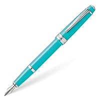 Cross Bailey Light Polished Resin Refillable Fountain Pen, Extra-Fine Nib, Includes Premium Gift Box - Teal