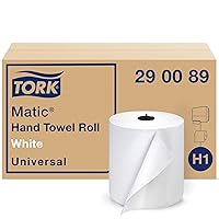 Matic Paper Hand Towel Roll White H1, Universal, 100% Recycled Fiber, 6 Rolls x 700 ft, 290089