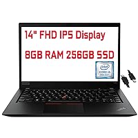 Lenovo ThinkPad T490S Business Laptop Computer 14” FHD IPS Display 8th Gen Intel 4-Core i5-8265U 8GB RAM 256GB SSD Fingerprint Backlit KB Dolby Win10 Pro +HDMI Cable