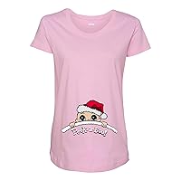Baby Santa Christmas Peek A Boo Cute Maternity DT T-Shirt Tee