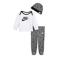 Nike Baby Boys Long Sleeve T-Shirt, Pants & Beanie Hat 3 Piece Set