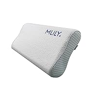 Orthopaedic neck support pillow from Ebitop pillow made of viscoelastic gel foam (memory foam) in white, adjustable height, ergonomic pillow, visco pillow, neck pillow including Cover.