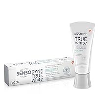 Sensodyne True White Sensitive Teeth Whitening Toothpaste for Stained Teeth, Cavity Prevention and Sensitive Teeth Treatment, Extra Fresh - 3 Ounces