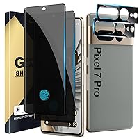 [2+2 Pack] Pixel 7 Pro Privacy Screen Protector, 2 Pack Privacy Tempered Film with 2 Pack Camera Lens Tempered Glass, High Clarity, Bubble Free, Anti-Spy Protection for Google Pixel 7 Pro 5G