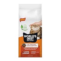 WORLD'S BEST CAT LITTER Low Tracking & Dust Control Multiple Cat Unscented 32-Pounds - Natural Ingredients, Quick Clumping, Flushable & Made in USA - Long-Lasting Odor Control & Easy Scooping