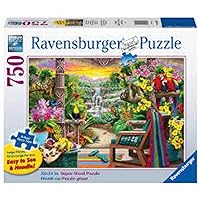 Ravensburger Tropical Retreat 750 Piece Large Format Jigsaw Puzzle for Adults - 16802 - Every Piece is Unique, Softclick Technology Means Pieces Fit Together Perfectly