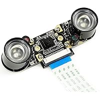 waveshare 8MP IMX219-77IR Infrared Camera Compatible with NVIDIA Jetson Nano and Raspberry Pi Compute Module 3/3+, 8 Megapixels Camera Module 3280×2464 Resolution 77 Degree FOV Infrared Night Vision