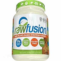 Rawfusion- Vegan Protein Powder, Peanut Chocolate Fudge - 21g of Plant Based Protein, Low Net Carbs, Non Dairy, Gluten/ Lactose Free, Soy Free, Kosher, Non-GMO, 2lb Pound