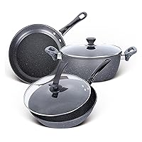 Cookware Set Frying pan Soup Pot stew Pot Wok Non-Stick pan Saucepan Cooking Pot Set Kitchen Casserole hotpot Steamer boilers (Size : Set meal5)