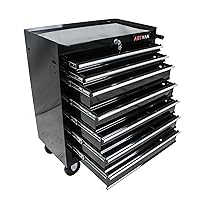 Rolling Tool Chest, 7-Drawer Rolling Tool Box With Interlock System And Wheels For Garage, Warehouse, Workshop, Repair Shop (Black)