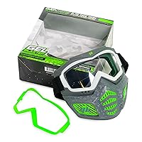 Gel Blaster Elite Face Mask - Glow in The Dark Tactical Face Mask with Detachable Goggles & Adjustable Headband - Facemask with Vented Jaw Frame Fits All Types of Faces - for Ages 14+
