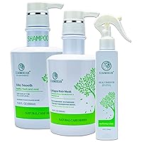 Xiaomoxuan Tea Tree Shampoo and Conditioner Set Sulfate Free with Collagen Hair Mask for Frizzy Hair Care Bundle