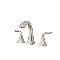 Pfister Bronson Bathroom Sink Faucet, 8-Inch Widespread, 2-Handle, 3-Hole, Brushed Nickel Finish, LG49BS0K