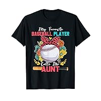 My Favorite Baseball Player Calls Me Aunt Cute Ball Bow Tie T-Shirt