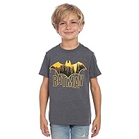 BATMAN DC Comics Classic Yellow Logo Boys Soft Short Sleeve T-Shirt
