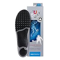 CURREX HockeyPro Insoles for Hockey Skates & Ice Skating – 3D Dynamic Arch Support to Improve Stability, Anti-Slip Heel for Optimized Movement – for Men & Women – High Arch, 2X