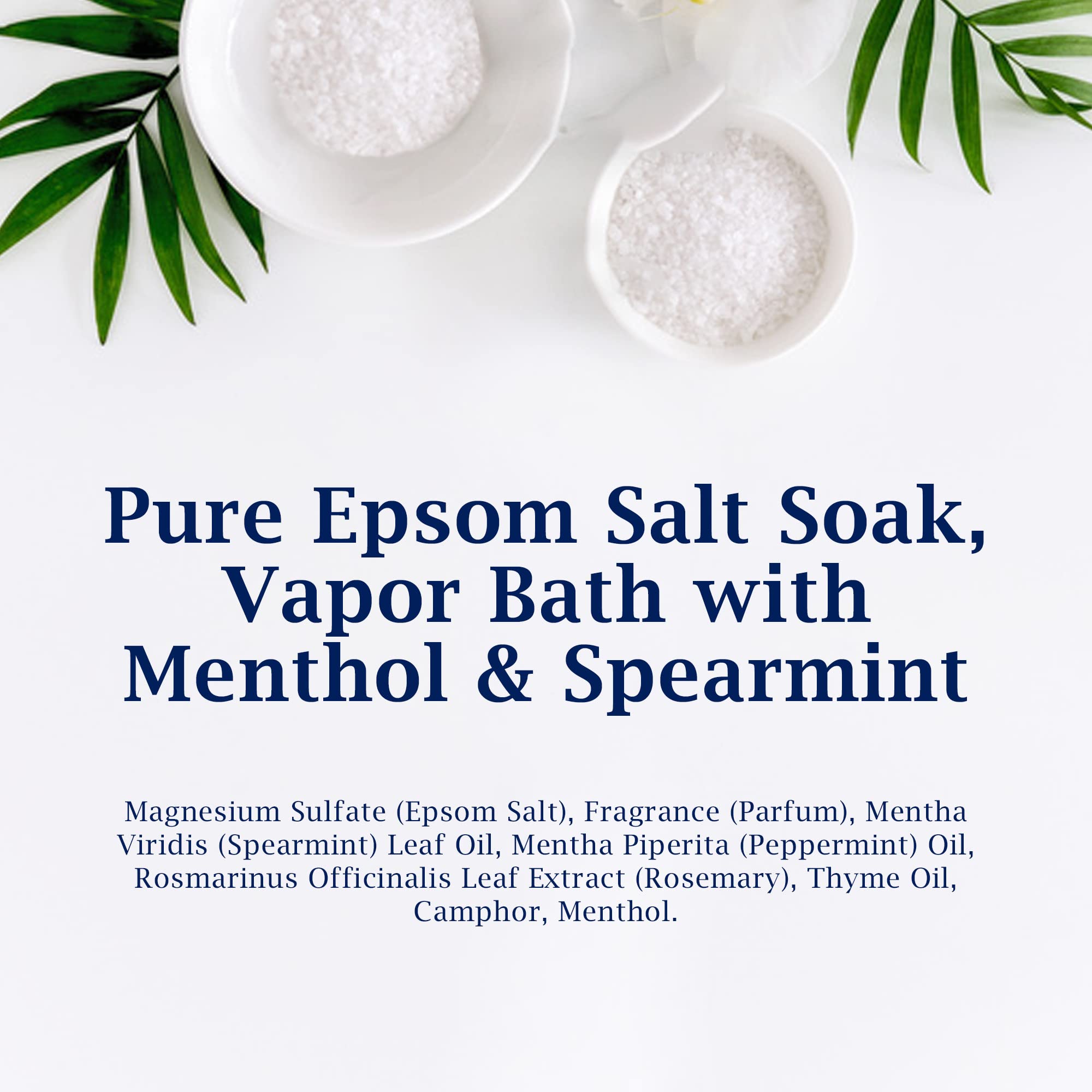 Dr Teal's Pure Epsom Salt, Vapor Bath with Menthol & Camphor, 2 lbs (Pack of 3) (Packaging May Vary)