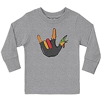 Threadrock Little Boys' Rocker Thanksgiving Hand Turkey Toddler L/S T-Shirt