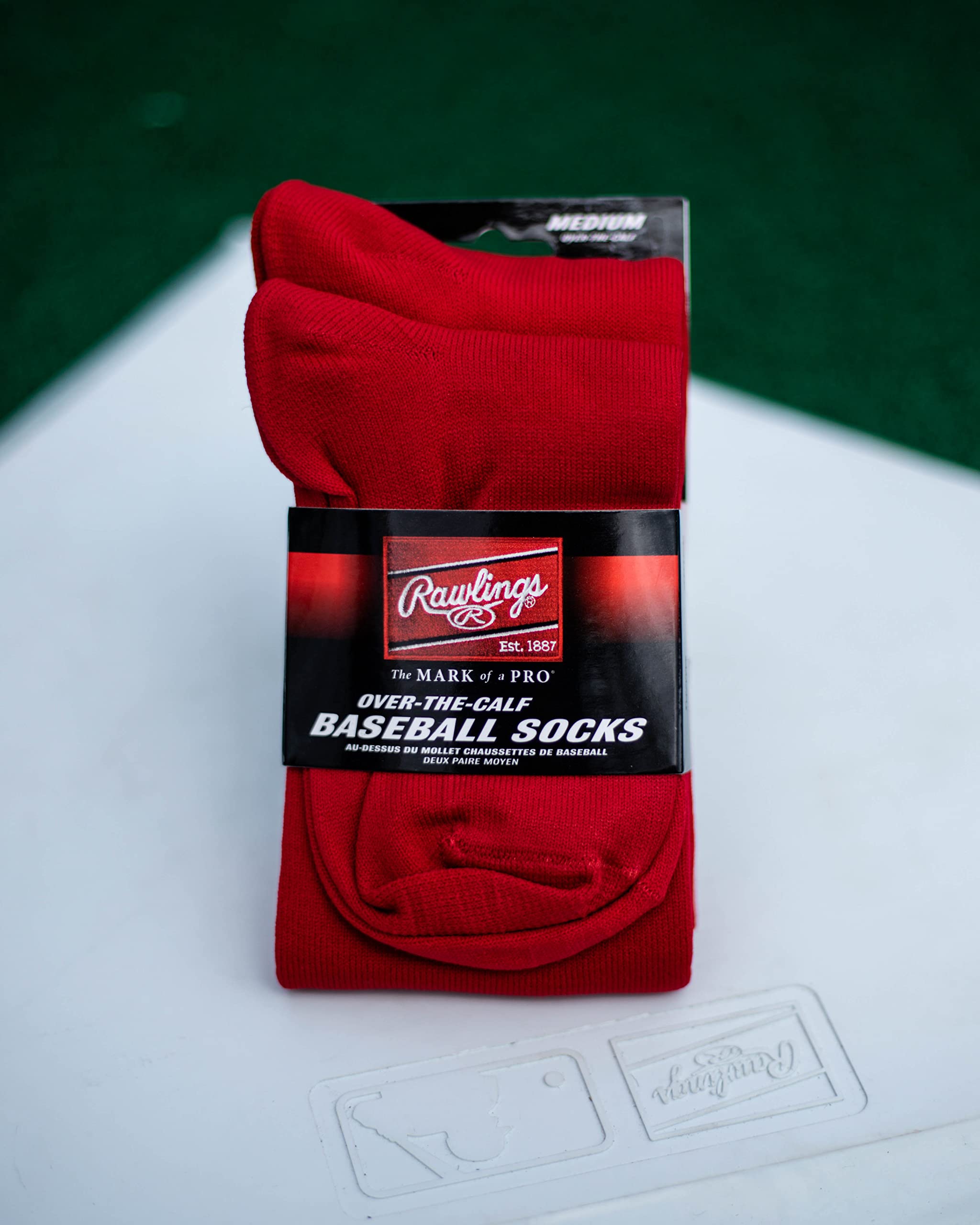 Rawlings Baseball/Fastpitch Softball Socks | 2 Pair | Multiple Sizes/Colors