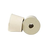 841336 1 x Rubber Stopper - Size 6 - Drilled, Cream