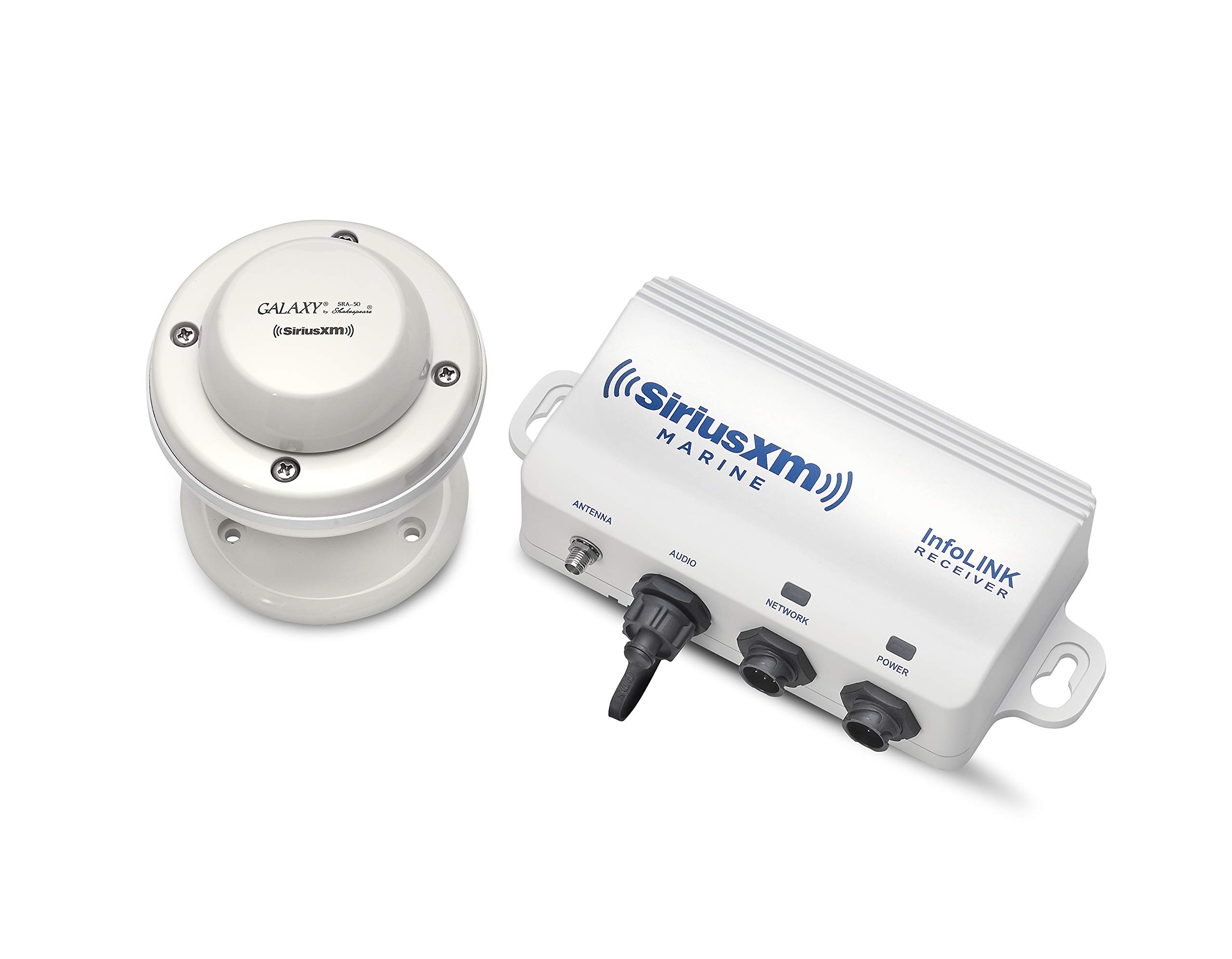 Simrad WM-4 SiriusXM Marine Satellite Weather/Audio Receiver with Shakespeare SRA-50 Antenna