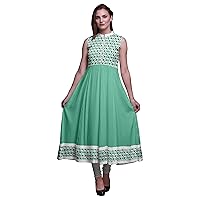 Bimba Floral Indian Kurtis for Women Solid Readymade Anarkali Dress Printed Indian Kurti