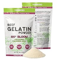 Yerbero - Premium Unflavored 300° Bloom Beef Gelatin Powder 8oz (226g) | Thickening Agent | Grenetina en Polvo Sin Sabor | Swiftly Solidifies, Stabilizes, and Enhances for Culinary & Baking Endeavors.