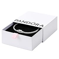 Pandora Moments Barrel Clasp Snake Chain Bracelet - Silver Bracelet for Women - Sterling Silver - With Gift Box