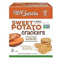 RW Garcia Sweet Potato 3 Seeds Crackers Net Wt 30 Ounce (2 X 15oz Bags), 30 Ounce ,, 1.87 Pound ()