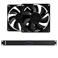 PROCOOL AVP-280T-1U Silent AV Cabinet Cooling Fan System / 1U Rack Mount Temperature Controller with Auto Speed Control Fans/Home Entertainment AV Cooling