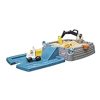 Little Tikes Dirt Diggers Excavator Sandbox for Kids, Including lid and Play Sand Accessories,Multicolor