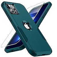 Designed for iPhone 13 Pro Case,[10 FT Military Grade Drop Protection] with [Screen Protector], 3 in 1 Non-Slip Heavy Duty Shockproof Phone Case,6.1 Inch, Teal