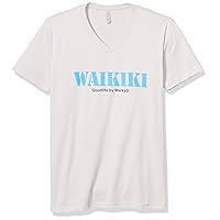 Waikiki Graphic Printed Premium Tops Fitted Sueded Short Sleeve V-Neck T-Shirt