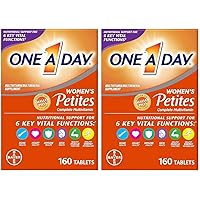 ONE A DAY Women’s Petites Multivitamin,Supplement with Vitamin A, C, D, E and Zinc for Immune Health Support, B Vitamins, Biotin, Folate (as folic Acid) & More,Tablet, 160 Count (Pack of 2)