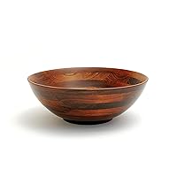 Lipper International Beechwood Cherry Finished Footed Serving Bowl for Fruits or Salads, Large, 13.75