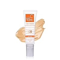Suntegrity Tinted 5 in 1 Mineral Sunscreen for Face (SPF 30-2 oz) - Golden Light | BB Cream Moisturizer with Physical UVA/UVB Broad Spectrum Protection | Safe for Sensitive Skin