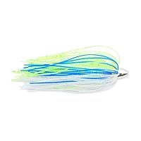 C&H, King Buster Lure, Style KB, Blue/Chartreuse/Silver Skirt, 1/8 oz (3.5 g) Head, 2.5 in (6.35 cm), 3 pc